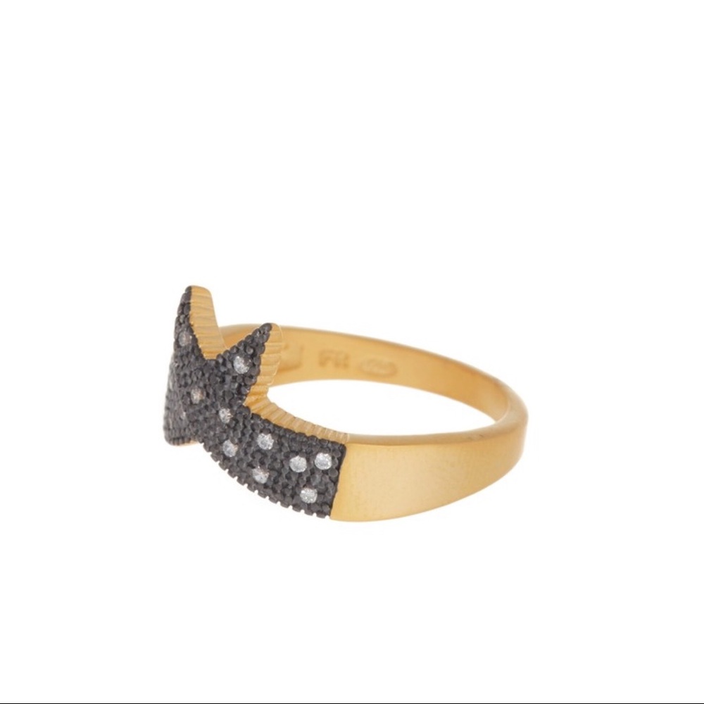 Freida Rothman Indigo Armour Pointed Ring - Picture 2 of 8